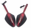 Smt Motorcycle Cnc Red Rear View Left Right Led Integrated Side Mirrors For 8mm 10mm Screw Yamaha Fz1 Fz6 Suzuki Gsr600