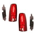 Pair Tail Light Assembly With Halogen Bulbs And Connector Plate For 88-02 C K10 Truck 92-00 Blazer 92-99 Suburban Tahoe Gmc 