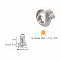 Uxcell 2-56x3 16 Button Head Socket Cap Screws 100pcs 304 Stainless Steel Fasteners Hex Bolts Full Thread Drive