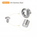 Uxcell 2-56x3 16 Button Head Socket Cap Screws 100pcs 304 Stainless Steel Fasteners Hex Bolts Full Thread Drive