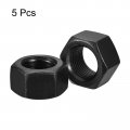 Uxcell 5 8- Unf Hex Nuts Carbon Steel Grade 8 8 Black Oxide Hexagon Nut For Screw Bolt Of Pack