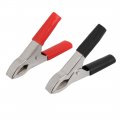 Uxcell 20pcs 15a Test Insulated Boot Crocodile Alligator Clamp Clip Red Black 50mm Length