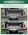 2pcs Top Rear Tailgate Moulding Trim Abs Matte Black Compatible With 2010-2016 For Ford F-250 F-350 F-450 F-550 Super Duty