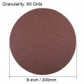 Uxcell 8 Hook And Loop Sanding Discs 60 Grit Aluminum Oxide Sandpaper For Random Orbit Sander Wood Metal Dry Polishing 15pcs