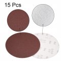 Uxcell 8 Hook And Loop Sanding Discs 60 Grit Aluminum Oxide Sandpaper For Random Orbit Sander Wood Metal Dry Polishing 15pcs