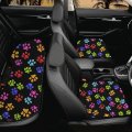 Doginthehole Non Slip Bottom Car Seat Cushion With Watercolor Paw Print Accessories Front Rear Bench Covers For Cars Women Full 