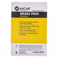 Niche Brake Pad Set For Ktm 125 Sx 250 Xcf-w Exc Exc-f Sx-f Sxs-f 200 Xc 300 50313030200 Front Rear Organic