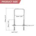4sets 304 Stainless Steel Square U-bolts 2 05 52mm Inner Width 5 12 130mm Length M8 With Nuts Frame Plate Gasket For