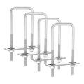 4sets 304 Stainless Steel Square U-bolts 2 05 52mm Inner Width 5 12 130mm Length M8 With Nuts Frame Plate Gasket For 