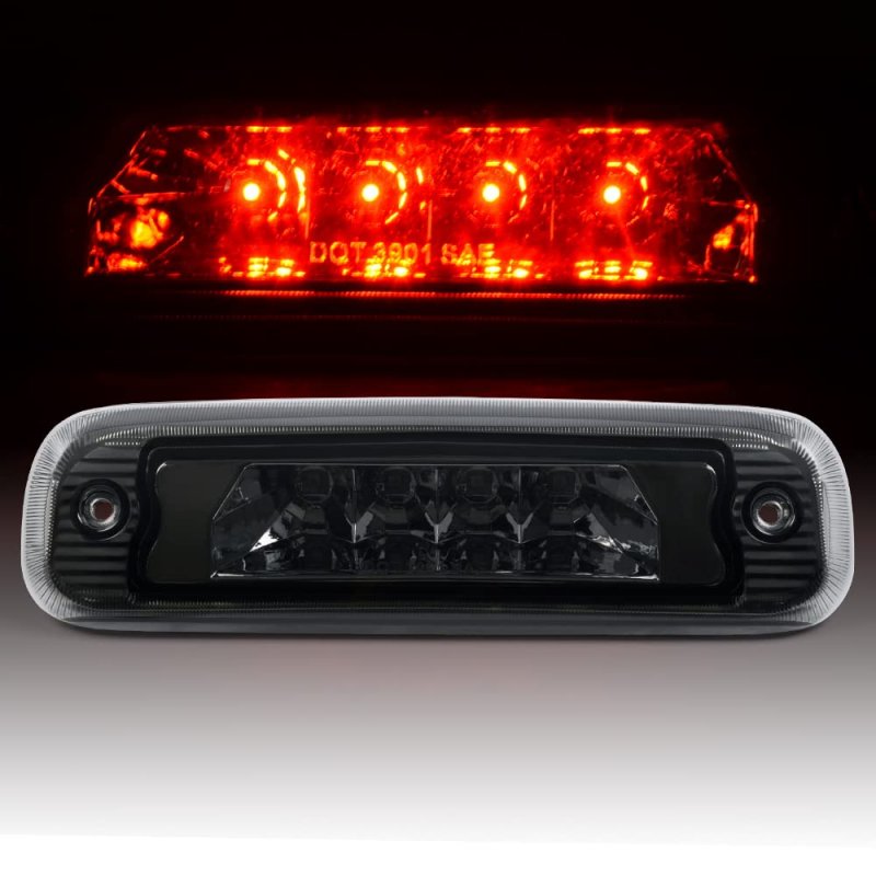 Led Third 3rd Brake Cargo Light For 1997 1998 1999 2000 2001 Cherokee Rear Roof Center High Mount Stop Tail Replacement Chrome