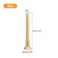 Uxcell Brass Wood Screws 10pcs M5 X 50mm Slotted Drive Flat Head Self Tapping Screw Countersunk For Woodworking Furniture