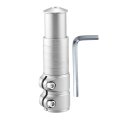 138mm Mountain Bike Stem Riser Fork Extender Handlebar Bicycle Parts Aluminum Alloy Silver Tone 1 Set 