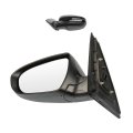 Black Left Side Mirror Fit For 2011-2013 Kia Optima Smooth Glass Signal Lamp Manual Folding 