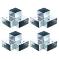 3-way Gazebo Brackets Kit Right Angle Corner Bracket Woodworking Diy Post Base For 2 4 X 1 22 Lumber Outdoor Patio Log Cabins 