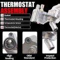 Engine Coolant Thermostat Housing Assembly For 2002-2010 Ford Explorer Sport Trac V6 4 0l Mercury Mountaineer 198 Deg F With