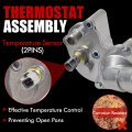 Engine Coolant Thermostat Housing Assembly For 2002-2010 Ford Explorer Sport Trac V6 4 0l Mercury Mountaineer 198 Deg F With