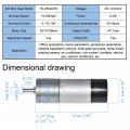 Bemonoc 25ga370 Encoder Metal Gearmotor 12v Dc 25rpm Gear Motor With For Arduino And 3d Printers