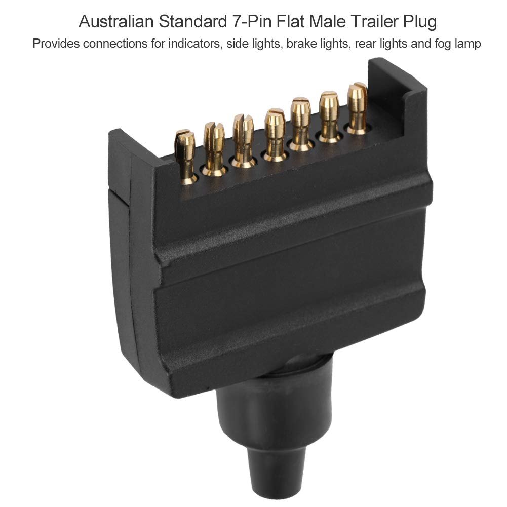 Trailer Adapter Australia 7-pin Flat Male Socket Connector For Caravan Trailers