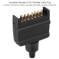 Trailer Adapter Australia 7-pin Flat Male Socket Connector For Caravan Trailers