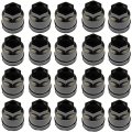 Set Of 20pcs Black Bulge Acorn Lug Nuts Cone Seat 3 4 19mm Hex Wheel Nut For Chevrolet Jeep Cherokee Cj5 Cj7 Wrangler 