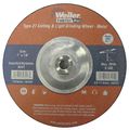 Weiler Tiger Type 27 Cutting And Light Grinding Wheel A24t Grit 5 8 11 Arbor 1 Thickness 7 Diameter 