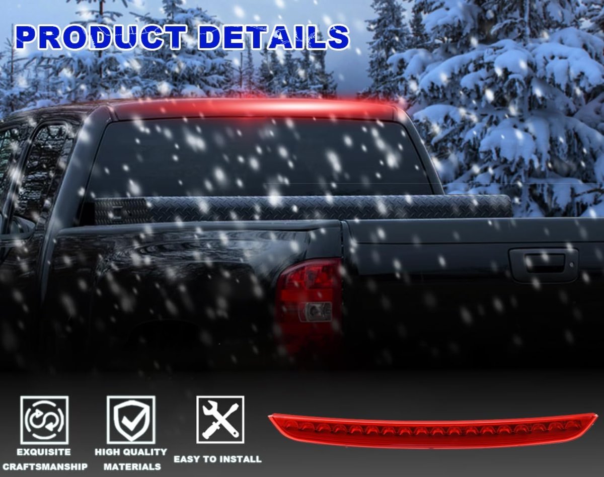 Led 3rd Brake Light For Audi Mk2 Tt 8j Coupe Roadster 2007 2014 High Mount Rear Stop Lamp With Red Lens And Chrome Housing