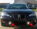 White Led Halo Grille Bumper Fog Lamps Driving Lights Foglamps Foglights Kit For 2005-2008 Pontiac Grand Prix Gxp 