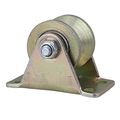 Cnbtr 1 2 Dia Yellow 45 Steel Groove Rigid Caster Wheel For Industrial Machines Carts 200kg 