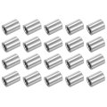 M8x1 25mm Round Coupling Nuts 20 Pcs 304 Stainless Steel Connector Fasteners Rod Bar Stud 15mm For Industrial Construction 