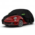 Waterproof Car Covers Replace For 2007-2023 Fiat 500 500c 6 Layers All Weather Custom-fit Cover With Zipper Door Windproof 