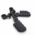 Xkh Group Motorcycle Black Short Angled Adjustable Dually Highway P-clamps Large Footpeg Footrest For V-star Roadstar Suzuki