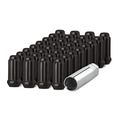 Black M14x1 50 Lug Nuts For Aftermarket Wheels Closed End Duplex Xl Spline Tuner 51mm 2 In Tall Set Of 32 With Installation 