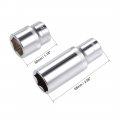 Uxcell 3 8-inch Drive By 17mm Deep And Shallow Socket Set Of 2 Pcs Cr-v 6-point Metric