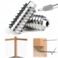 Muzata 20pack 1 8 Invisible Cable Railing Kit Swage Lag Screw Genie Tensioner Hidden T316 Stainless Steel For 4x4 6x6 8x8 Wood 