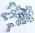 12pcs Thumb Screw No Shoulder Spade Head 1 4 In-20 X 5 8 In Finger 