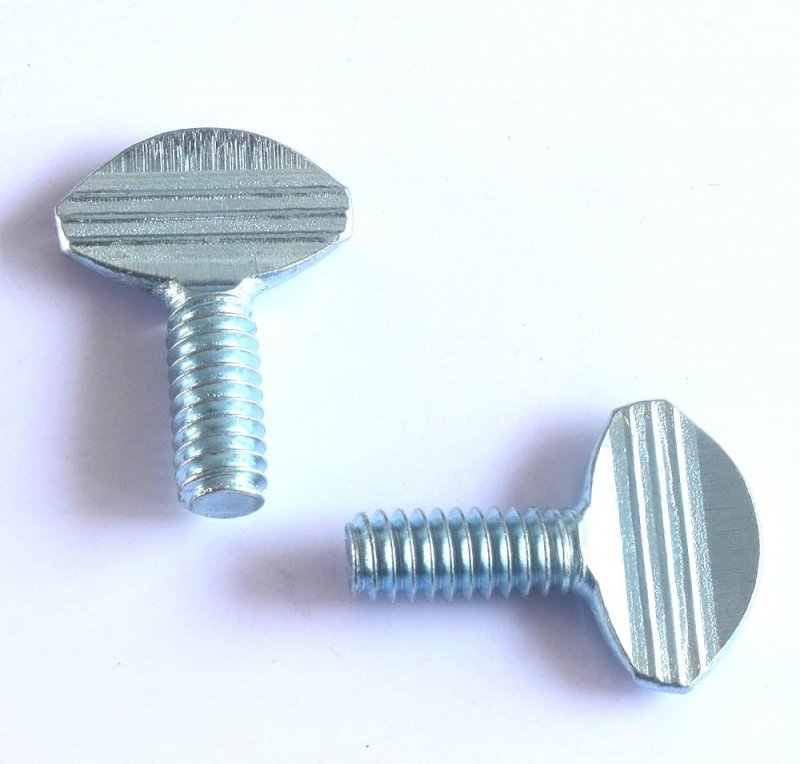 12pcs Thumb Screw No Shoulder Spade Head 1 4 In-20 X 5 8 In Finger