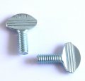 12pcs Thumb Screw No Shoulder Spade Head 1 4 In-20 X 5 8 In Finger
