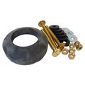 Lasco 04-3809 Toilet Tank To Bowl Bolt Kit Brass Bolts With Washers Hex Wing Nuts Gasket For Norris Or Mansfield Toilets 