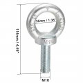 Uxcell Lifting Eye Bolt M16 X 50mm Male Thread C15 Carbon Steel For Hanging Pack Of 1