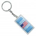Graphics More I Stand For The Flag Kneel Cross Usa American Patriotic Rectangle Keychain In Chrome Plated Metal