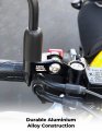 Kemimoto 10mm 7 8 Motorcycle Handlebar Mirror Mount Holder Foldable Clamp Adaptor Aluminum Universal Adjustable Rearview