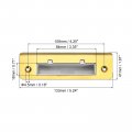 Uxcell Door Strike Plate 133mm X 41mm 201 Stainless Steel Latch Deadbolt For Frame Jamb Gold