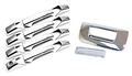 Sizver Chrome Handles Tailgate Covers For 2007-2013 Chevy Silverado 2500 3500 -no Psg Keyholes-tailgate No Keyholes 