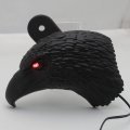Httmt Mt246-008-a- Black Eagle Head Horn Cover Compatible With 1992 And Up H-d-davidson Side Mount Cowbell All V-rod S Red Led