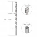 Uxcell 7 2mm Twist Drill Bits High-speed Steel Straight Shank Extra Long Bit 200mm Length For Wood Plastic Aluminum