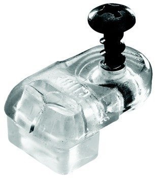 Handyct 50 Glass Retainer Clips Plastic Clear Offset 6 8 Mm 1 4