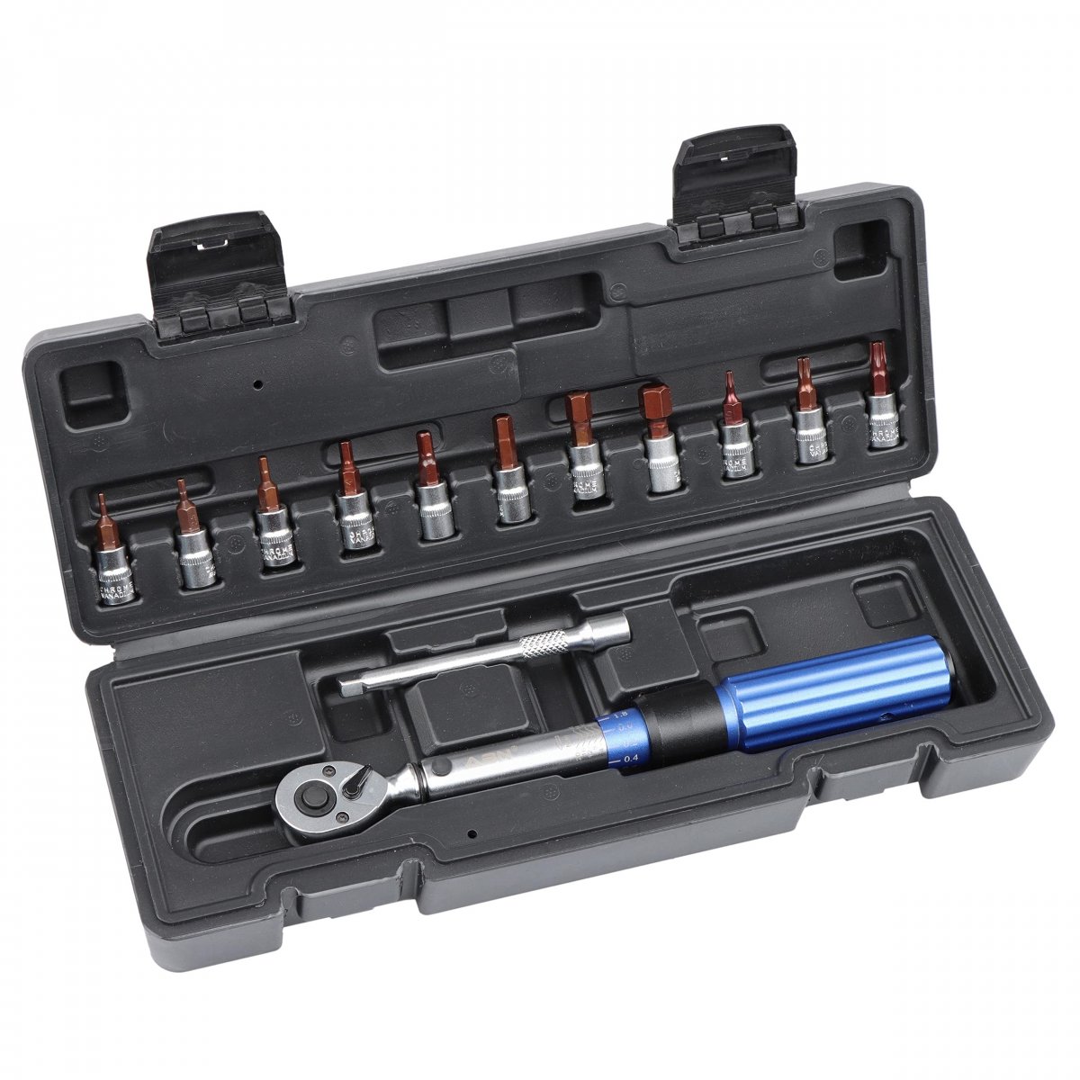 Abn Drive Click Torque Wrench Set 1 4in 14pc 2-20nm Dual Direction And Bit Bicycle Tool