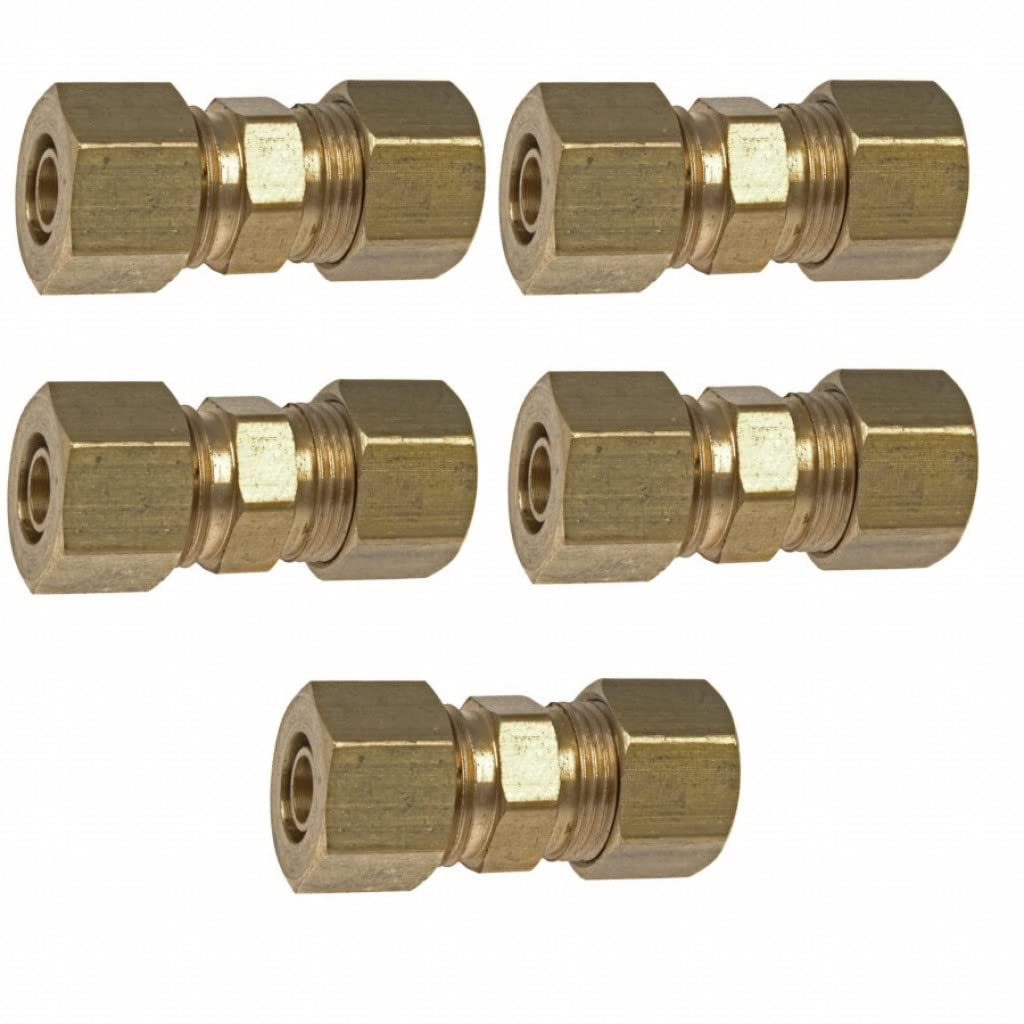 Brass Straight Compression Fitting 0 31 In End Size Alx-pau-rb-800-222-cl360a50 1 And 2