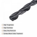 Uxcell 6542 High Speed Steel Straight Shank Twist Jobber Drill Bit Fully Ground Black Oxide Bits 5 6mm Diameter 93mm Total