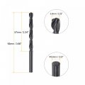 Uxcell 6542 High Speed Steel Straight Shank Twist Jobber Drill Bit Fully Ground Black Oxide Bits 5 6mm Diameter 93mm Total